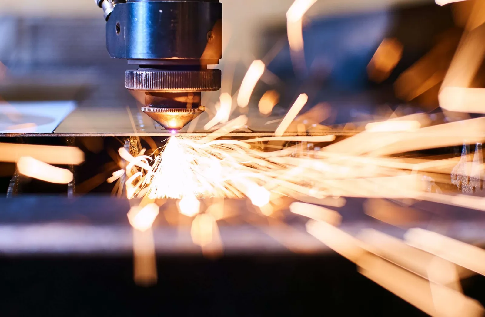 CNC laser cutting in a modern facility